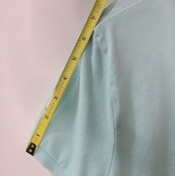 Lauren Ralph Lauren Mint Green Cotton Stretch Short Sleeve Polo Top Sz L - Picture 12 of 13